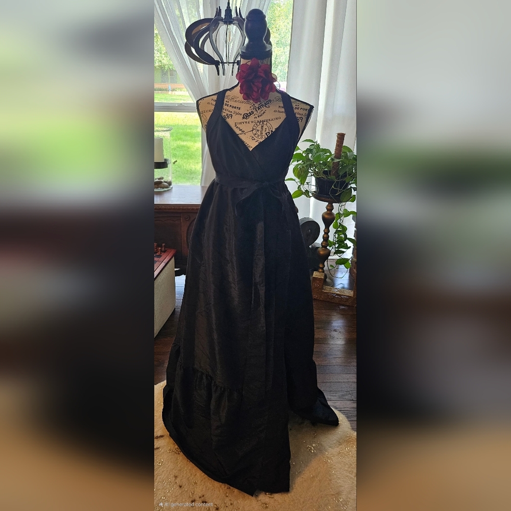 NWOT FP - Elegant Black High Slit Gown